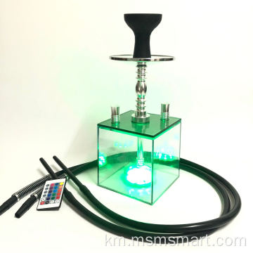 2 ទុយោ 500 puffs led shisha acrylic